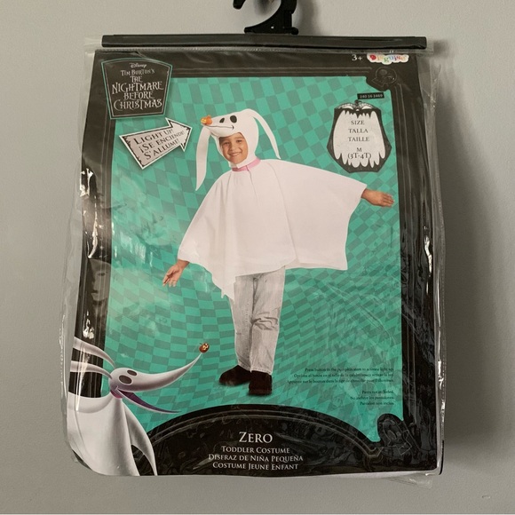 NIP. DISNEY Nightmare Before Christmas Kids Zero Costume - Picture 3 of 8